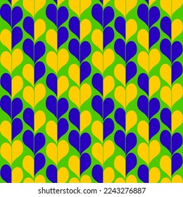 Fondo aislado del plano de la mano del plano retro del mosaico geométrico del corazón del vector sin soldadura 