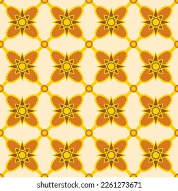 Resumen Dibujo manual Retro Geométrico Estrella Floral Formas De Vector Ornamental Sin Margen Patrón De Vector Aislado