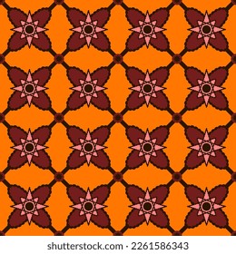 Resumen Dibujo manual Retro Geométrico Estrella Floral Formas De Vector Ornamental Sin Margen Patrón De Vector Aislado