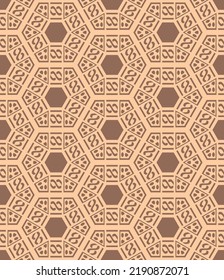 Resumen Dibujo Mano Retro Mosaico Honeycomb Formas Geométricas Hexagonales Patrón Vector sin Margen Fondo aislado