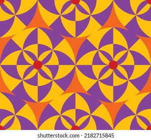 Abstraktes Handzeichnen, optisches geometrisches Rundschreiben, Nahtloses Vektormuster, isolierter Hintergrund