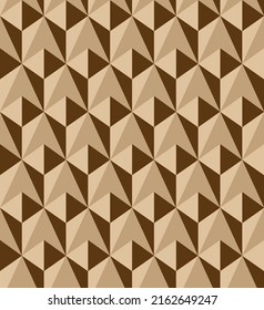 Abstract Hand Drawing Retro Polygon Geometric Shapes Triangles Seamless Vector Pattern Isolated Background