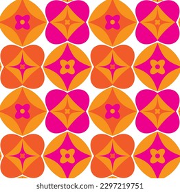 Resumen Dibujo Mano Retro Formas Geométricas De Mosaico Sin Margen Patrón Vector Aislado Fondo 