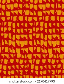 Abstract Hand Drawing Retro Wavy Mosaic Dots Geometric Shapes Seamless Vector Pattern Isolated Background