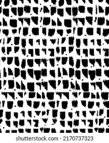Abstract Hand Drawing Retro Wavy Mosaic Dots Geometric Shapes Seamless Vector Pattern Isolated Background