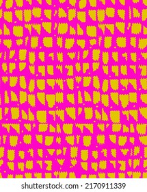 Abstract Hand Drawing Retro Wavy Mosaic Dots Geometric Shapes Seamless Vector Pattern Isolated Background