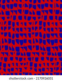 Abstract Hand Drawing Retro Wavy Mosaic Dots Geometric Shapes Seamless Vector Pattern Isolated Background