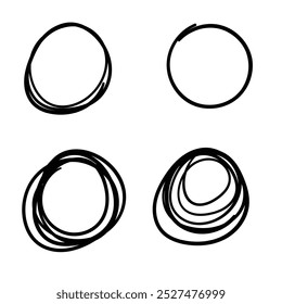 Abstract hand drawing scribble black line design. Vector illustration