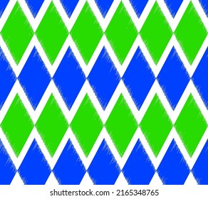 Abstrakte handgezeichnete Schrift Geometrisches Gittergewebe Diamant Argyle Formen Nahtlose Vektormuster isolierter Hintergrund