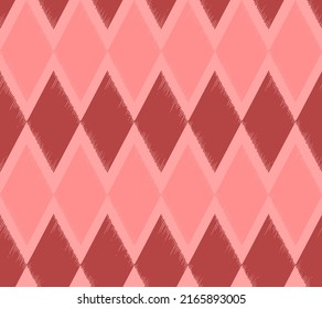 Abstract Hand Drawing Scribble Geometric Grid Tile Diamond Argyle Shapes Seamless Vector Pattern Isolated Background