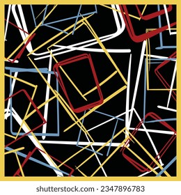 abstract hand drawing scribble scarf hijab 072