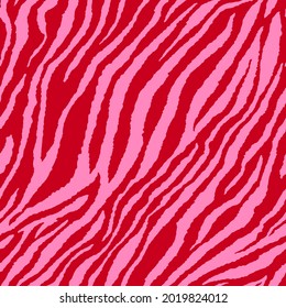 Patrón vectorial de rayas de tigre de cebra diagonal sin soldadura