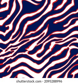 Resumen de la mano Dibujo de bandas de tigre de cebra diagonal sin soldadura con patrón vector de sobresalto fondo aislado