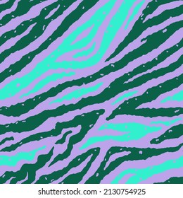 Resumen de la mano Dibujo de bandas de tigre de cebra diagonal sin soldadura con manchas y patrón vectorial de puntos Fondo aislado