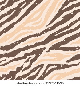 Resumen de la mano Dibujo de bandas de tigre de cebra diagonal sin soldadura con manchas y patrón vectorial de puntos Fondo aislado