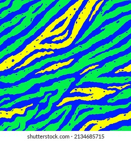 Abstraktes Handzeichnen Nahtlose, diagonale Zebra-Tiger-Streifen mit Vektormustern aus Stufen und Punkten einzeln auf Hintergrund