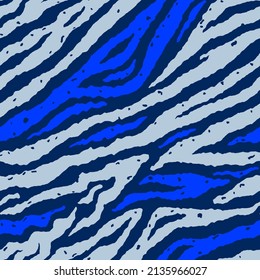 Abstract Hand Drawing Seamless Diagonal Zebra Tiger Stripes with Stains and Dots Vector Pattern Isolated Background