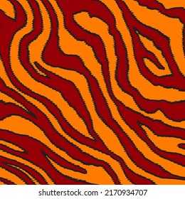 Dibujo manual abstracto de bandas de tigre de cebra diagonal sin soldadura con patrón vector de puntas rígidas