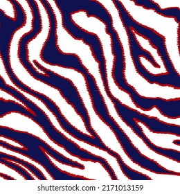 Abstract Hand Drawing Seamless Diagonal Zebra Tiger Stripes with Stitch Strokes Vector Pattern