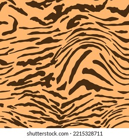 Abstracto Dibujo Mano Sin Marea Onda Líquido Tápicos De Tigre De Zebra Sin Marea Patrón Vector