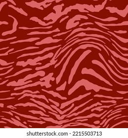 Abstract Hand Drawing Seamless Wavy Liquid Zebra Tiger Stripes Vector Pattern