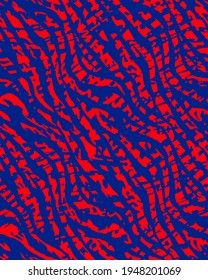 Abstract Hand Drawing Seamless Zebra Stripes Seamless Vector Pattern Isolated Background