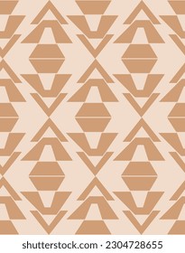Resumen De Mano Dibujar Sencillas Formas De Mosaico Geométrico Étnico-Africano Que No Tienen Sensación De Vector Retro Sensación De Fondo Aislado  