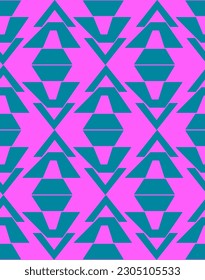 Abstraktes Handzeichnen einfacher, ethnisch afrikanischer, geometrischer Formen nahtloser Retro-Vektormuster isolierter Hintergrund  