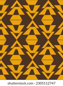 Resumen De Mano Dibujar Sencillas Formas De Mosaico Geométrico Étnico-Africano Que No Tienen Sensación De Vector Retro Sensación De Fondo Aislado  