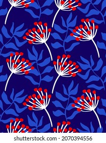 Abstracto Dibujo de Hojas Exóticas Tropicales Sencillas con Flores De Crisantemo Patrón Vector Sin Marea Fondo Aislado 