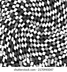 Resumen Estilo de dibujo mano Retro Marcas de mosaico onduladas cuadradas de fondo geométrico Formas de fondo vectorial sin inconvenientes