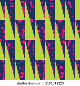 Abstract Hand Drawing Triangles and Random Dots Seamless Geometric Vector Pattern Isolated Background