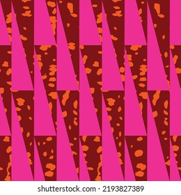 Abstract Hand Drawing Triangles and Random Dots Seamless Geometric Vector Pattern Isolated Background