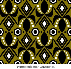 Abstract Hand Drawing Tribal Geometric Aztec Folk Ethnic Shapes Symbols Icons Seamless Vector Pattern Isolated Background