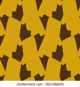 Abstracto Mano Dibujo Dos Colores Gente Cabeza Silhouettes Patrón vectorial sin Marea Fondo Geométrico