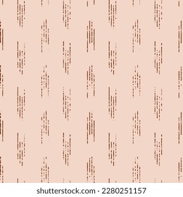 Abstract Hand Drawing Two Colors Scratched Old Grunge Stripes Lines Seamless Vector Pattern Isolated Background