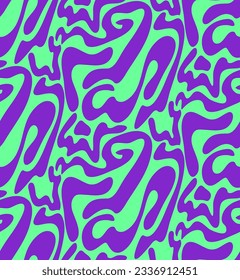 Abstracto Dibujo A Mano Dos Colores Swirls Ondulación Líquido Tiras Geométricas Líneas De Vector De Camuflaje Sin Marea Patrón De Fondo Aislado