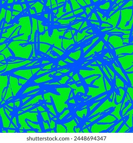 Dibujo Abstractas a mano Dos Colores Mezcla Garabatos Pinceladas Rasguños Líneas Patrón de Vector geométrico sin fisuras Fondo aislado