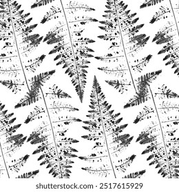 Abstract Hand Drawing Two Colors Flowers and Leaves Seamless Pattern Isolated Background Seamless vector floral pattern in Hawaiian style with big flowers design