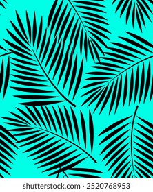 Abstract Hand Drawing Two Colors Victorian Baroque Flowers and Leaves Seamless Vector Pattern Isolated Background Seamless vector floral pattern in Hawaiian style with big flowers. Silhouette floral