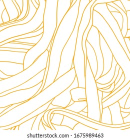 Abstract hand drawing vector background. Noodle illustration