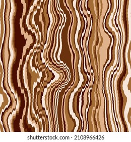 Abstract Hand Drawing Vertical Distorted Wavy Stripes Seamless Vector Pattern with Multicolored Background