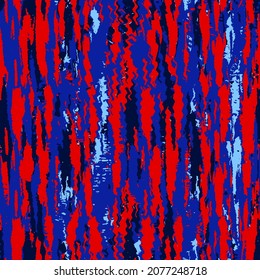 Abstract Hand Drawing Vertical Stitch Wavy Brush Strokes Stripes Seamless Vector Pattern Isolated Background 