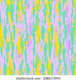 Abstract Hand Drawing Vertical Stitch Wavy Brush Strokes Stripes Seamless Vector Pattern Isolated Background 