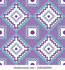 Abstract Hand Drawing Vintage Ethnic Traditional Geometric Mandala Squares Patchwork Seamless Vector Pattern Isolated Background  