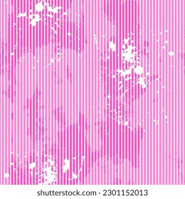 Abstract Hand Drawing Watercolor Ink Stains Splashes Splatters with Vertical Thin Stripes Seamless Grid Vector Pattern Isolated Background  
