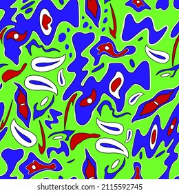 Resumen Dibujo Mano Ondulación Formas Geométricas Líquidas Paisleys Cepa Cepas Cepa Cármol Patrón Vector sin Marble Fondo aislado