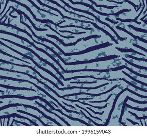 Abstract Hand Drawing Zebra Tiger Stripes and Leopard Cheetah Skin Shapes Seamless Vector Pattern Isolated Background