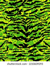 Resumen de la mano Dibujar tiras de tigre de cebra patrón vectorial sin sellar con fondo de piel de reptil de serpiente 