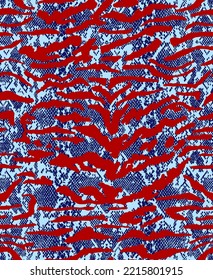 Resumen de la mano Dibujar tiras de tigre de cebra patrón vectorial sin sellar con fondo de piel de reptil de serpiente 